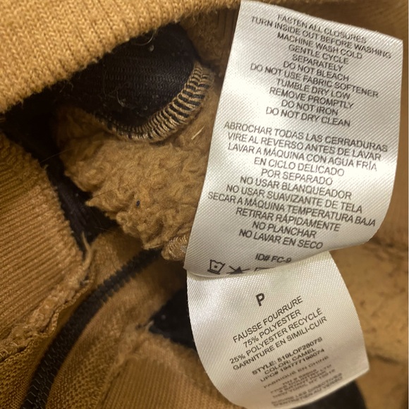 Free Country Sierra Butter Pile Faux Fur Sherpa Full-Zip Jacket Carmel Sz Small - Picture 15 of 15